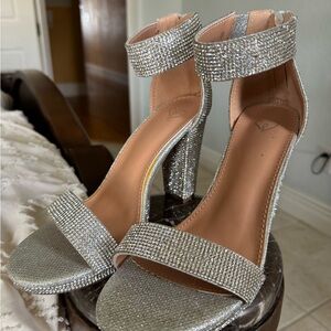 Elegant Silver Women's Heels